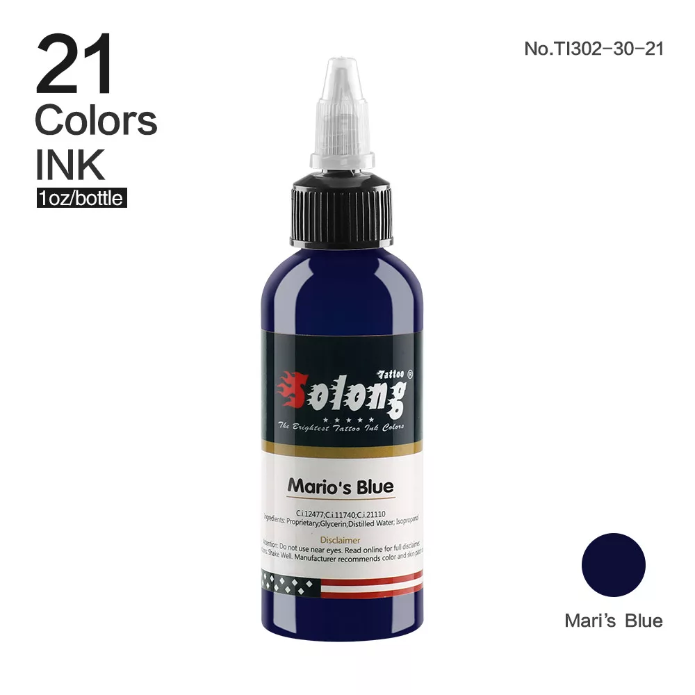 MariosBlue Solong Dövme Boyası - Mario's Blue 30ml