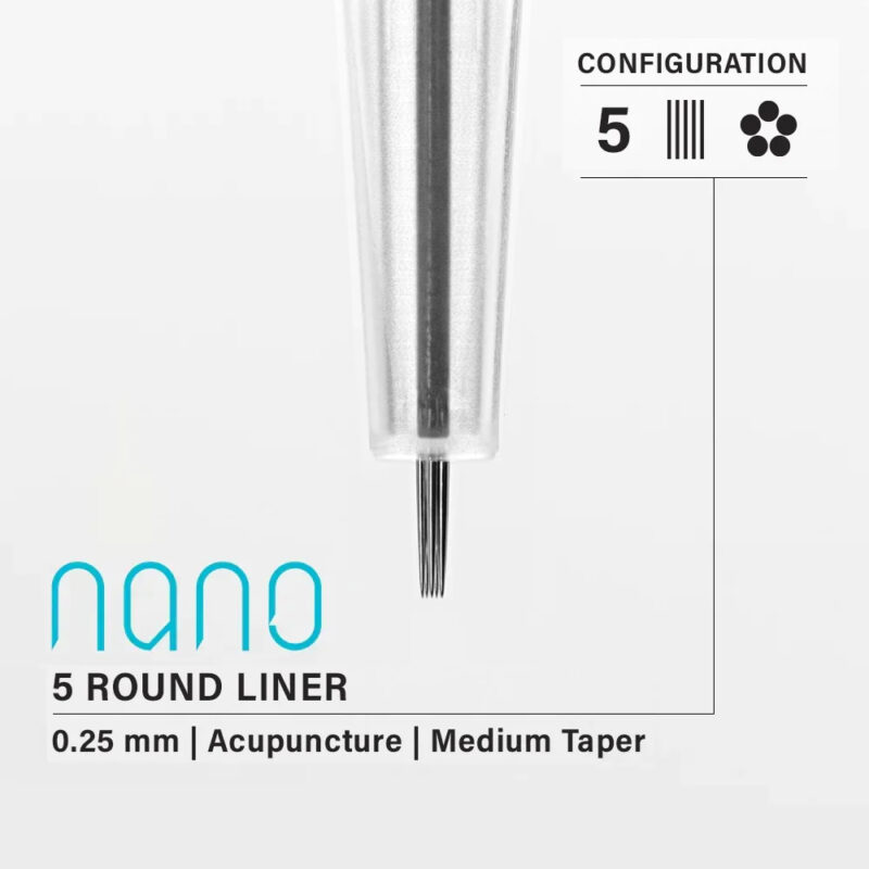 Vertix Nano PMU Kartuş - Round Liner 0.25/5 Medium Taper - Görsel 1