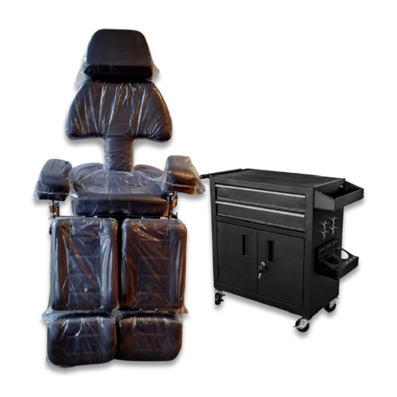 koltuk-seti Dövmeci Koltuğu Deluxe ve İş İstasyonu Seti - Görsel 1