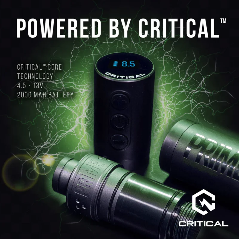 Prime x Critical Pen Kablosuz Bataryalı Dövme Makinesi 4.2 Stroke Full Set - Görsel 4