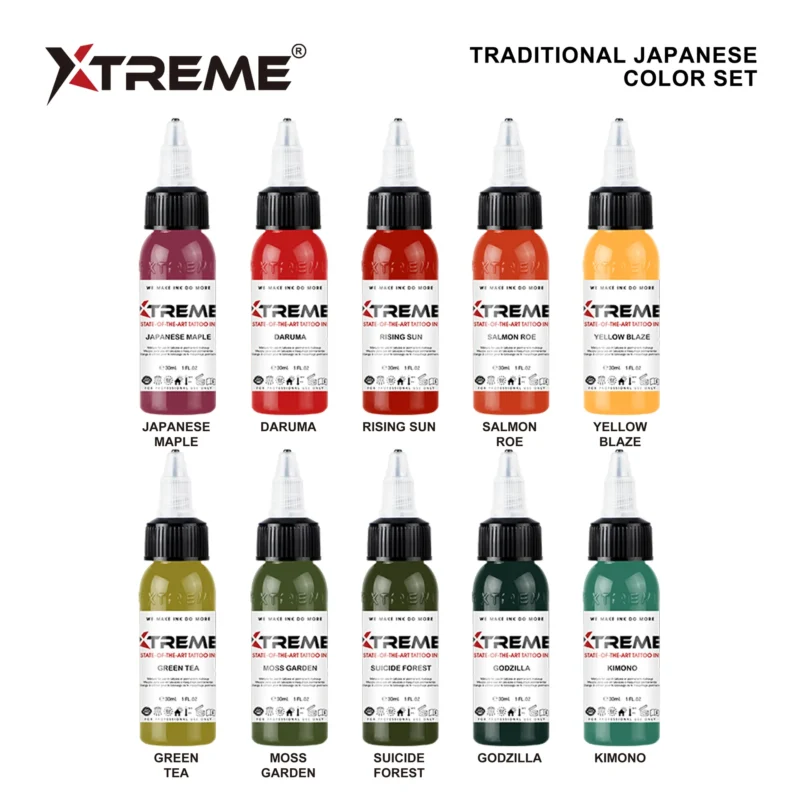 Xtreme Inks' UKIYO-E Traditional Japanese Color Set - 10x30ml - Görsel 2