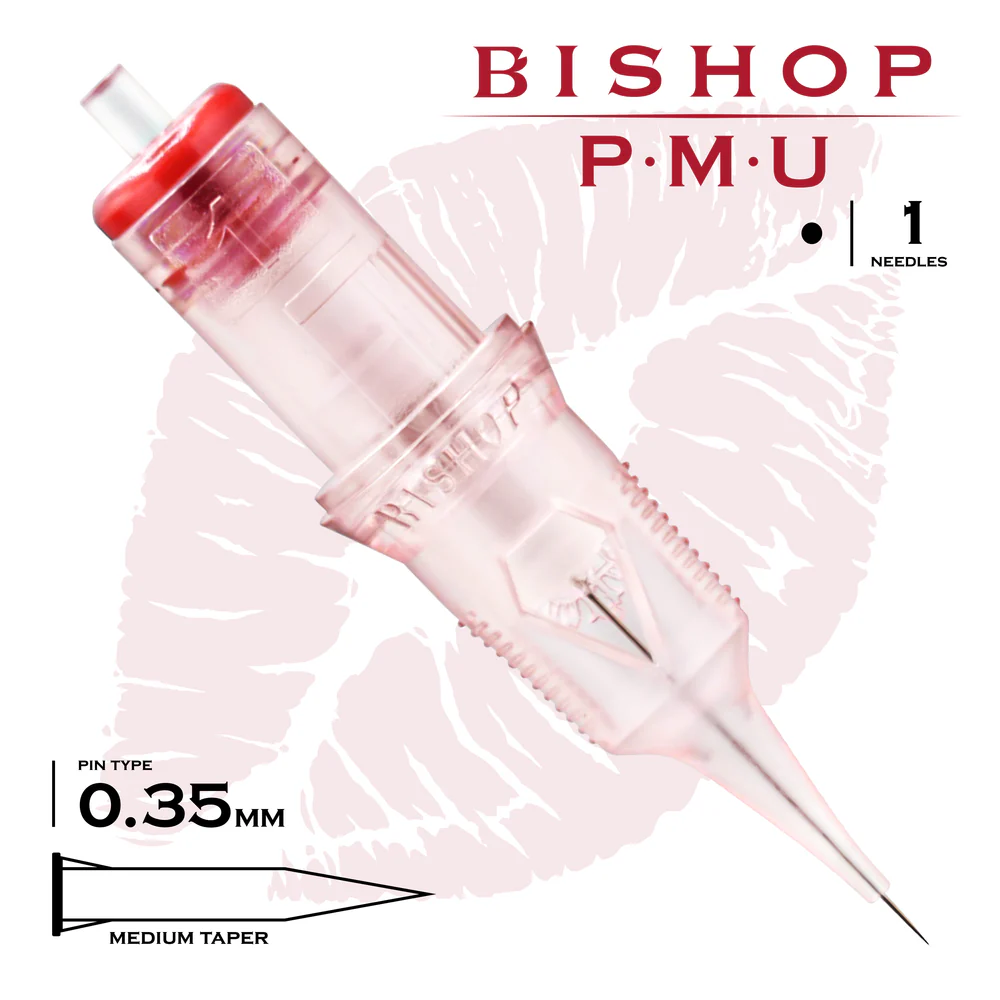 PMU-NEEDLES-PRODUCT-SHOTS-1201-RLMT Da Vinci PMU Cartridges 0.35/1 Medium Taper - Görsel 1