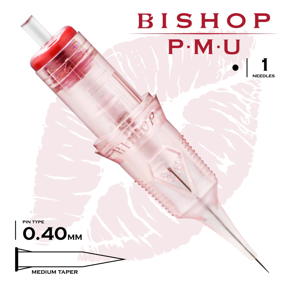 PMU-NEEDLES-PRODUCT-SHOTS-1401-RLMT Da Vinci PMU Cartridges 0.40/1 Medium Taper - Görsel 1